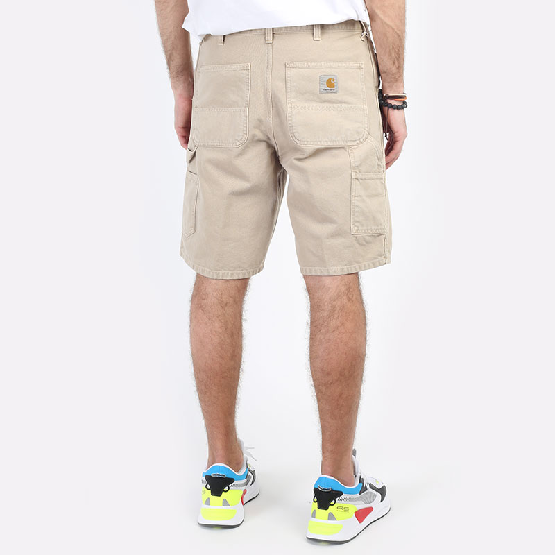 мужские бежевые шорты  Carhartt WIP Single Knee Short I027942-dusty h brown - цена, описание, фото 2